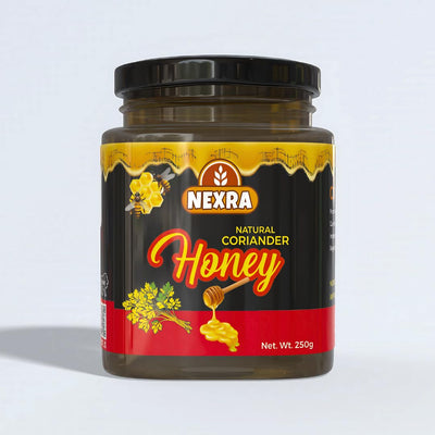 Nexra - Coriander Honey 250g | Pure Natural Honey | Digestive Support | Boosts Immunity & Flavorful