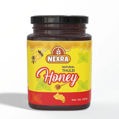Nexra - Tulsi Honey 250g | Pure Natural Sweetener | Tulsi Flower Honey | Supports Respiratory Health & Immunity | Ayurvedic Wellness