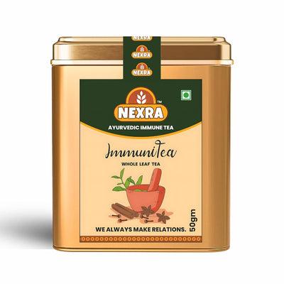 Nexra - Ayurvedic Immune Tea - 50g | Whole Leaf Tea for Natural Immune Support | Herbal Wellness Blend | Boost Immunity and Helps to Promote Overall Health Nexra - Ayurvedic Immune Tea - 50g |