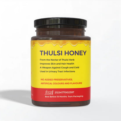 Nexra Tulsi Honey 500g | Pure Natural Sweetener | Tulsi Flower Honey | Supports Respiratory Health & Immunity | Ayurvedic Wellness