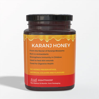 Nexra - Karanj Honey 250g | Pure & Natural Honey | Rich in Nutrients & Antioxidants | Supports Skin Health, Digestion & Immunity | Ayurvedic Sweetener