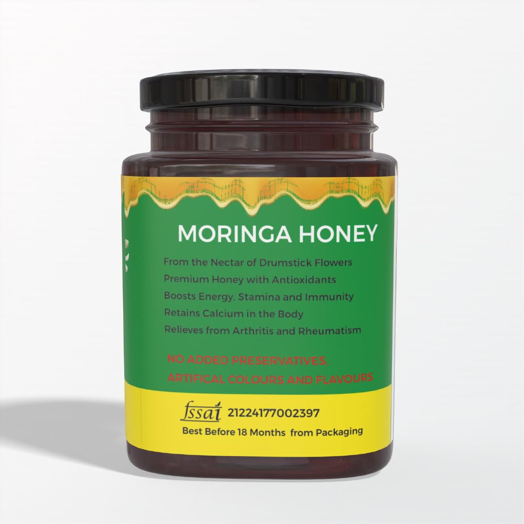 Nexra Moringa Honey 500g | Pure Natural Sweetener | Rich in Antioxidants | Boosts Energy & Immunity | Moringa Flower Honey
