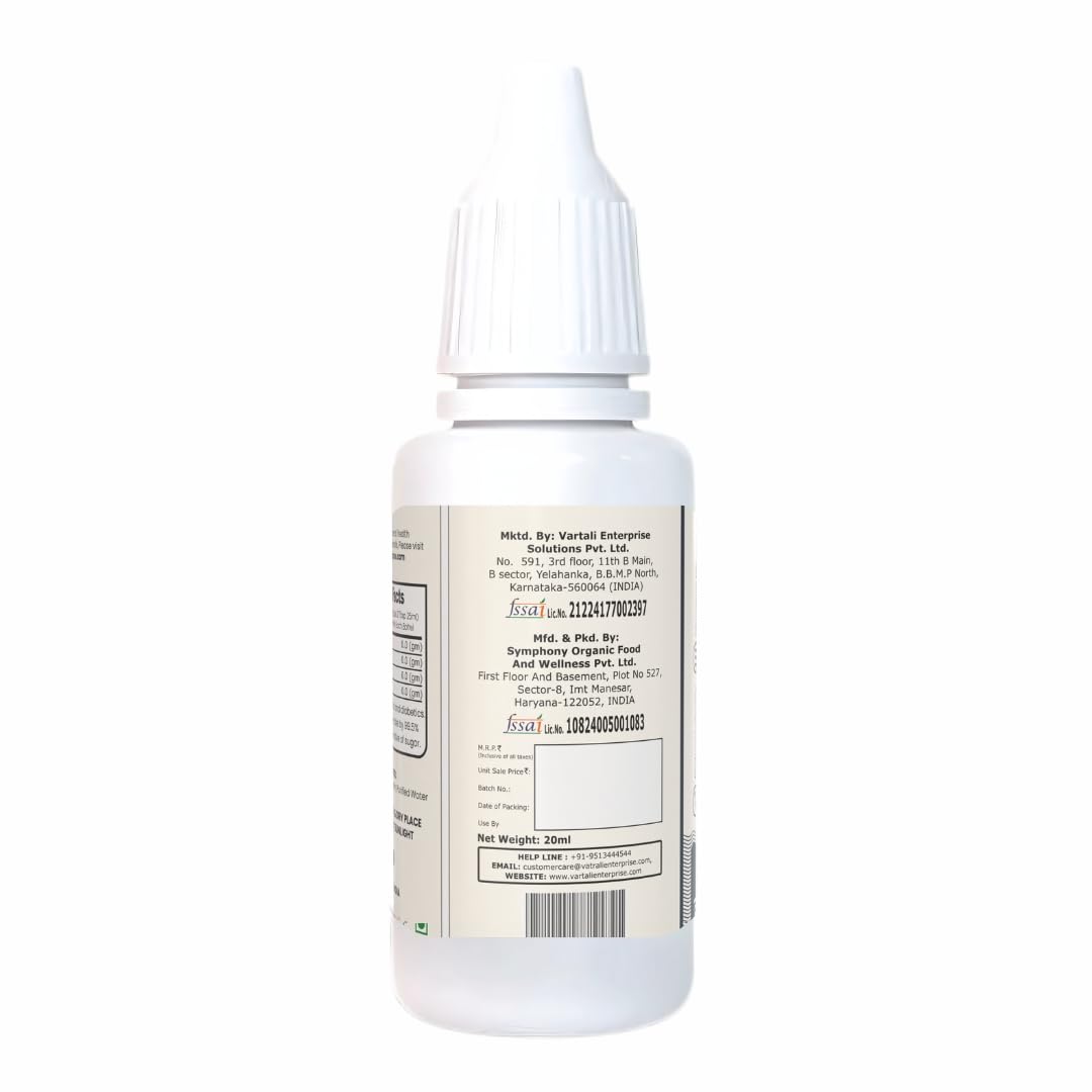 Nexra Stevia Liquid Extract 20ml | Organic Natural Sweetener | Zero Calorie Sugar Substitute | Keto Friendly | Plant-Based | Diabetic Safe