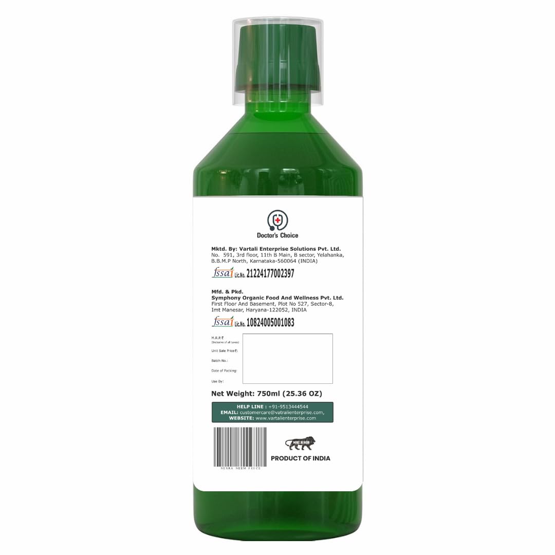 Nexra Neem Juice 750ml | Pure Ayurvedic Extract for Blood Purification | Supports Immunity, Stress Relief, Energy & Skin Health | Natural Detox Tonic