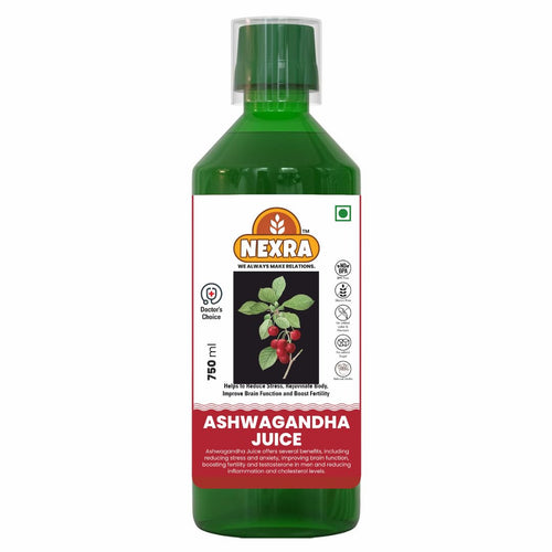 Nexra-Pure Ashwagandha Juice | Natural Stress Relief & Energy Booster | Ayurvedic Adaptogen Drink for Immunity & Vitality | No Added Sugar or Chemicals