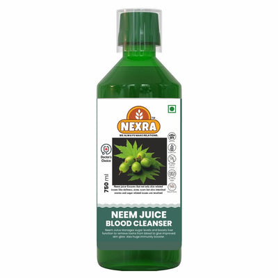 Nexra Neem Juice 750ml | Pure Ayurvedic Extract for Blood Purification | Supports Immunity, Stress Relief, Energy & Skin Health | Natural Detox Tonic