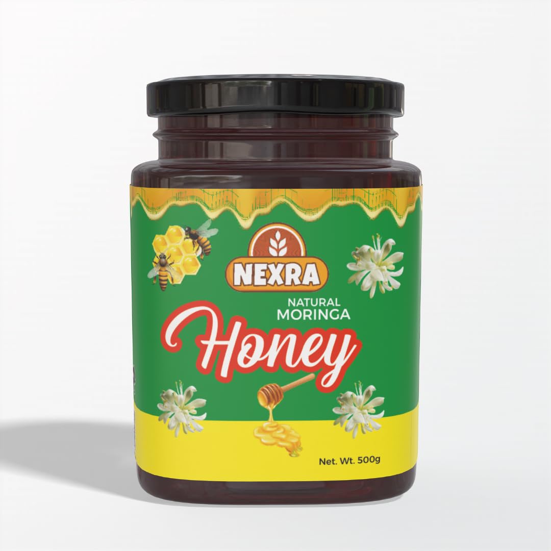 Nexra Moringa Honey 500g | Pure Natural Sweetener | Rich in Antioxidants | Boosts Energy & Immunity | Moringa Flower Honey