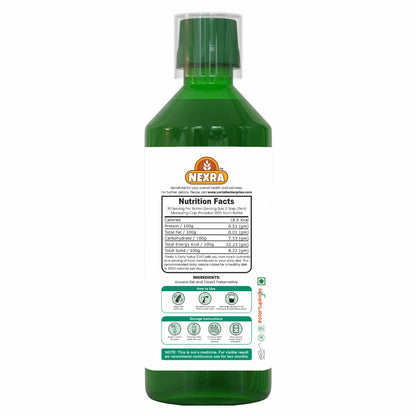 Nexra - Aloe Vera Juice with Fiber 750ml | Supports Immunity, Digestion, Skin & Respiratory Health | Helps Relieve Stress, Improve Sleep, Mood, Appetite & Boost Vitality | Ayurvedic Wellness Drink