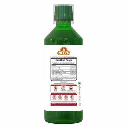 Nexra-Pure Ashwagandha Juice | Natural Stress Relief & Energy Booster | Ayurvedic Adaptogen Drink for Immunity & Vitality | No Added Sugar or Chemicals
