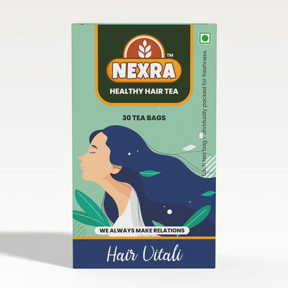 Nexra - Healthy Hair Tea - 30 Tea Bags | Nourishing Herbal Blend for Strong, Shiny, and Healthy Hair | Natural Ingredients for Hair Wellness, 60g