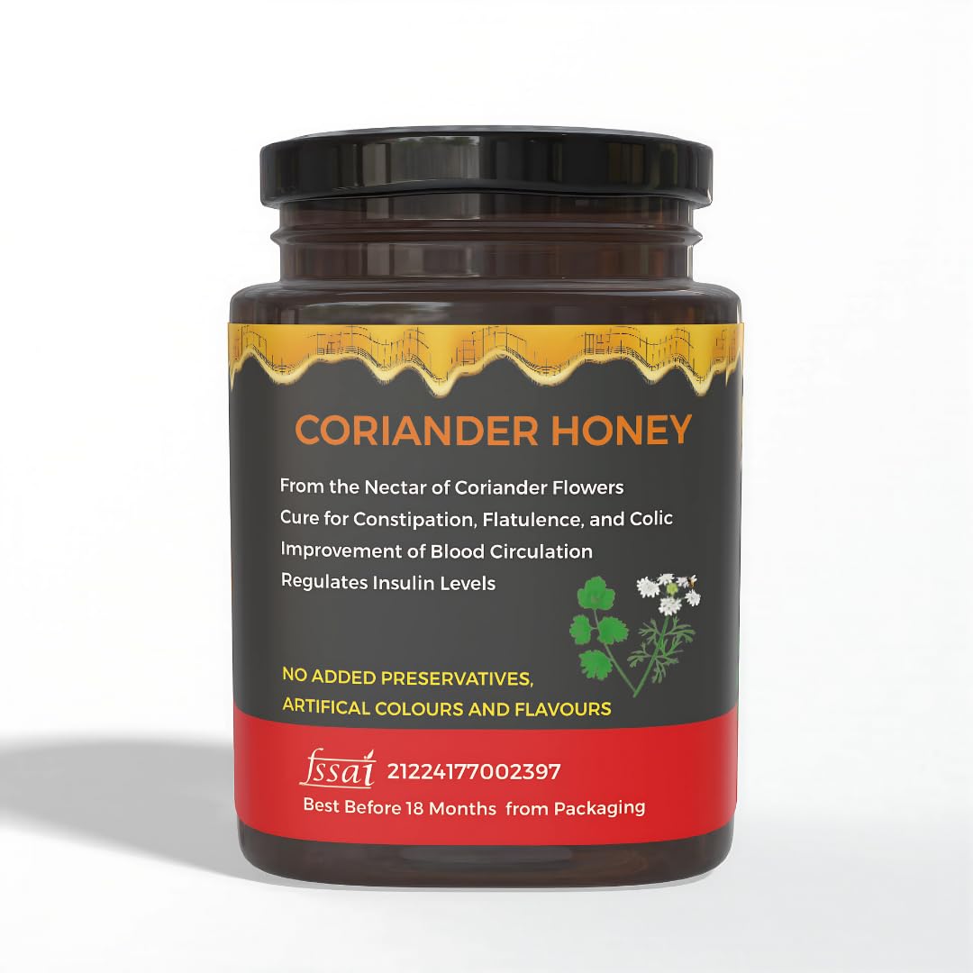 Nexra - Coriander Honey 500g | Pure Natural Honey | Digestive Support | Boosts Immunity & Flavorful
