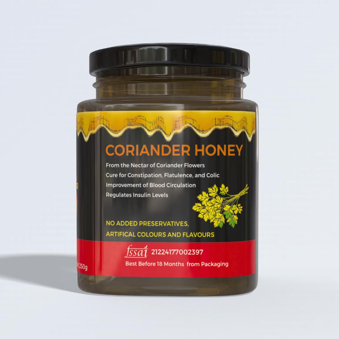 Nexra - Coriander Honey 250g | Pure Natural Honey | Digestive Support | Boosts Immunity & Flavorful