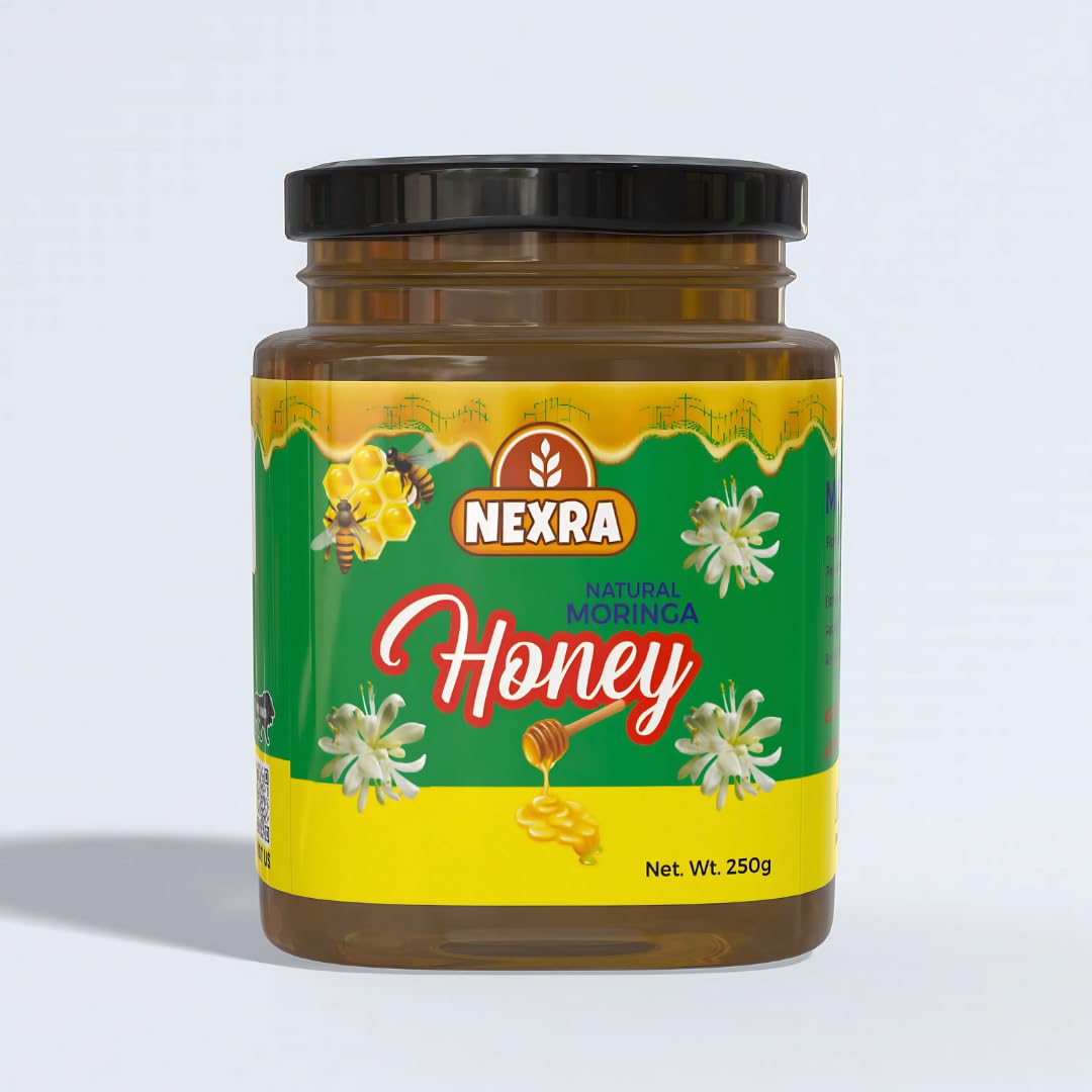 Nexra - Moringa Honey 250g | Pure Natural Sweetener | Rich in Antioxidants | Boosts Energy & Immunity | Moringa Flower Honey
