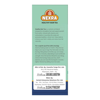 Nexra - Healthy Hair Tea - 30 Tea Bags | Nourishing Herbal Blend for Strong, Shiny, and Healthy Hair | Natural Ingredients for Hair Wellness, 60g