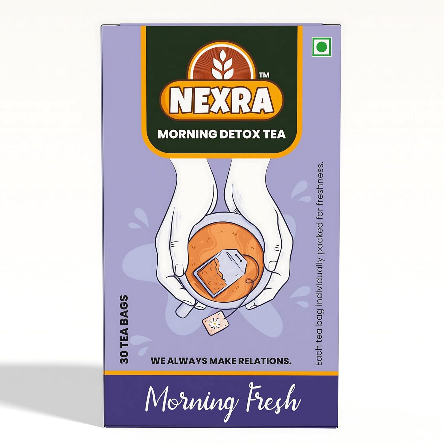 Nexra - Morning Detox Tea - 30 Tea Bags | For Daily Cleansing, Energy Boost, Metabolic Support, 60G