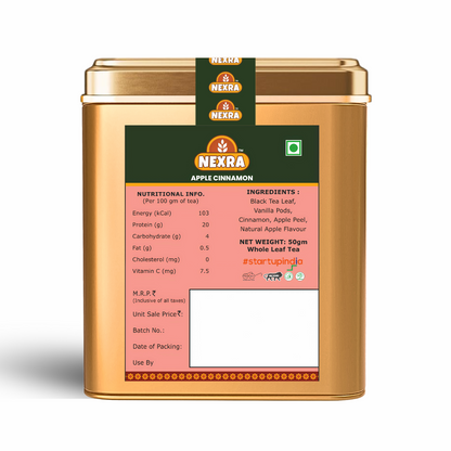 Nexra - Apple Cinnamon Tea - 50g  Back image