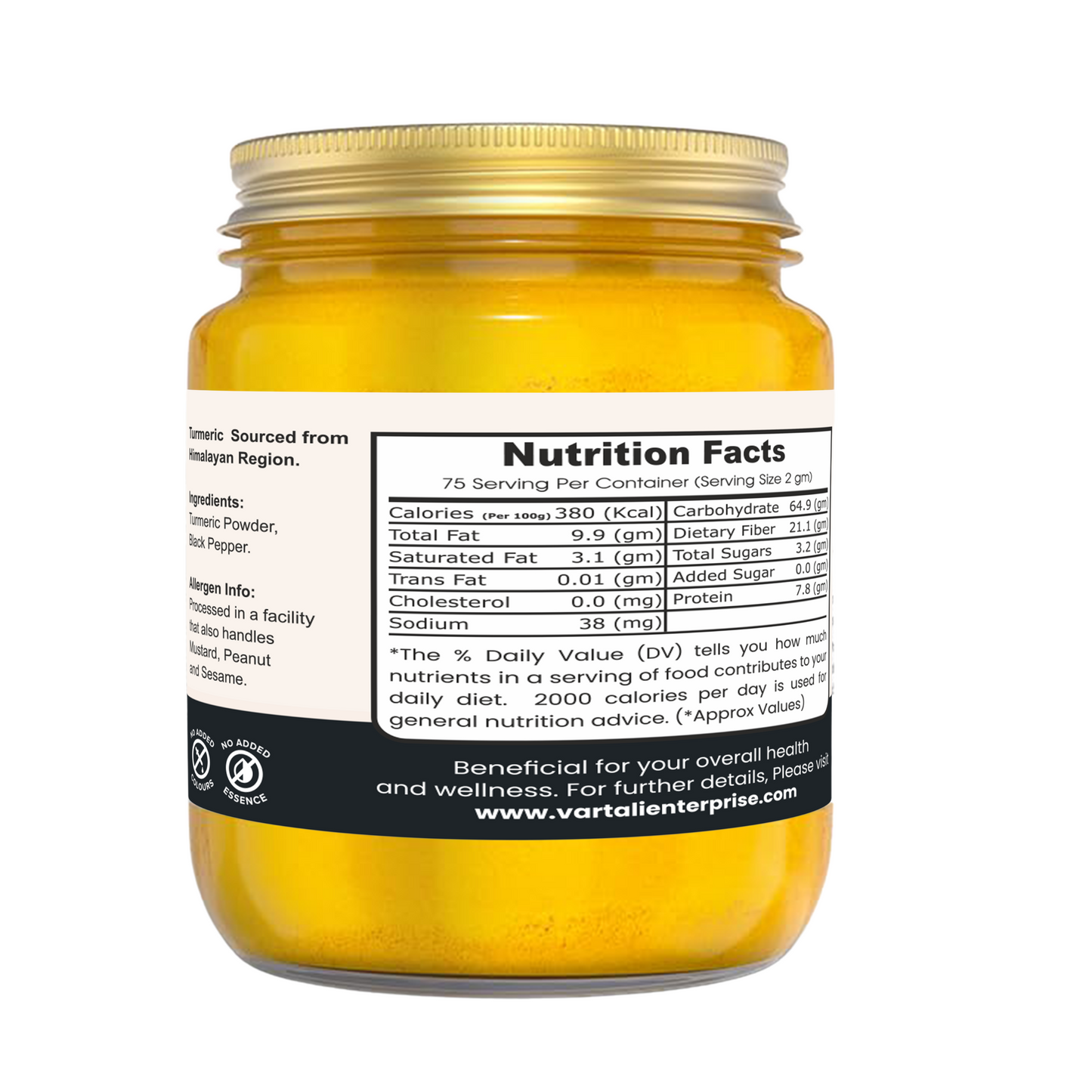Nexra Pure Himalayan Mountain Turmeric - 300g | Lakadong Haldi with 10-12% Curcumin & Black Pepper (Piperine) | Anti-Inflammatory | Antioxidant | Natural Immunity Booster | Ayurvedic Blend