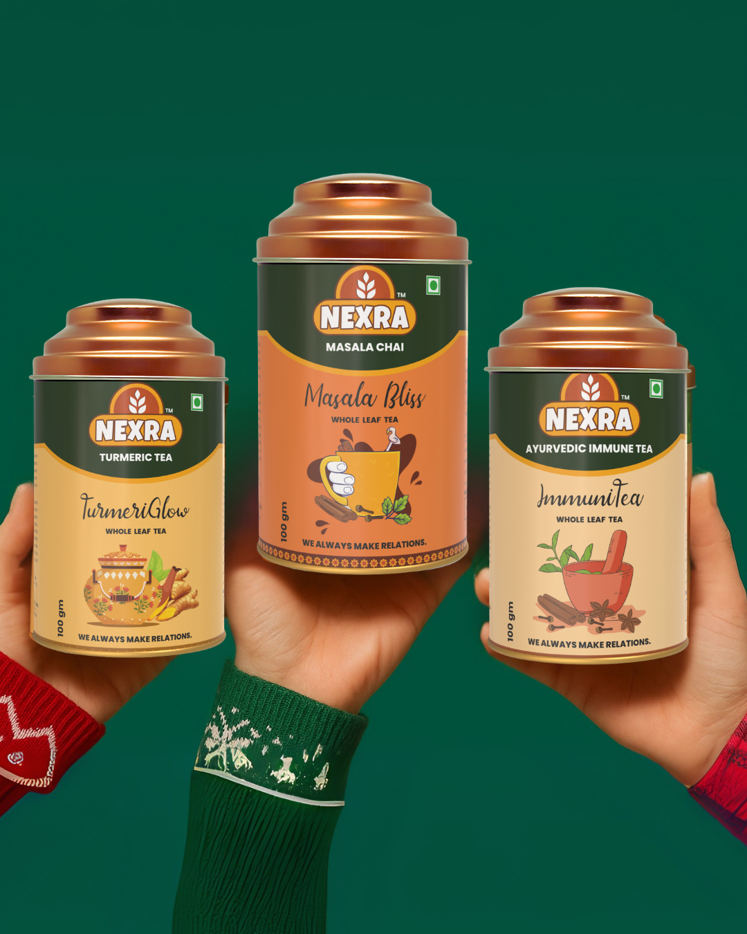 Gift Set - 3 exotic herbal teas, Boost Immunity